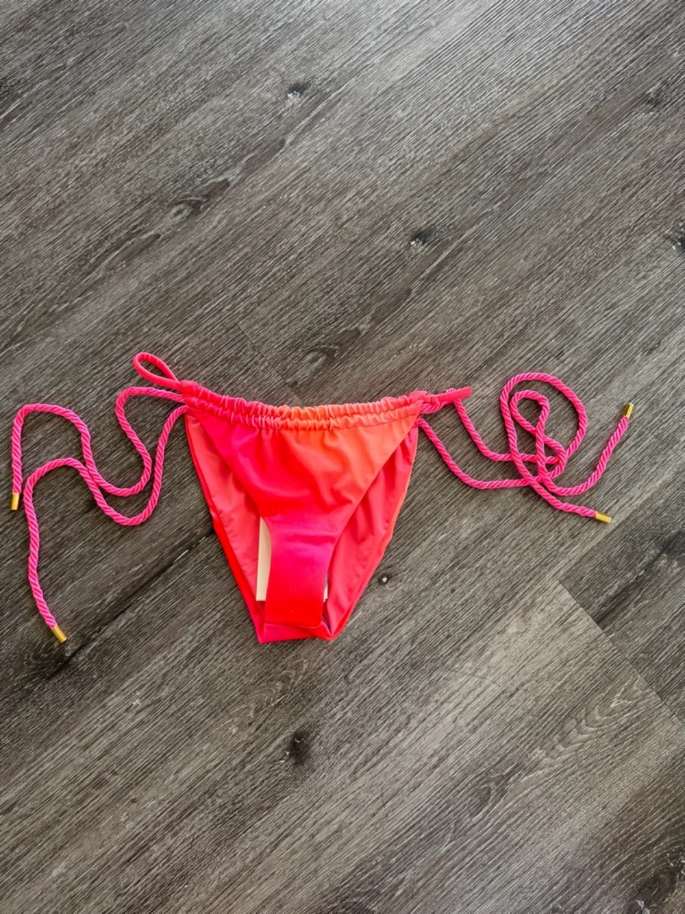 Baobab Collection Pink and Orange Tie-Side Bikini Bottom
